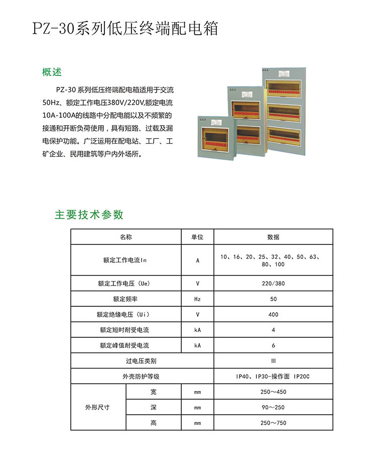 PZ-30系列低压终端配电箱-1